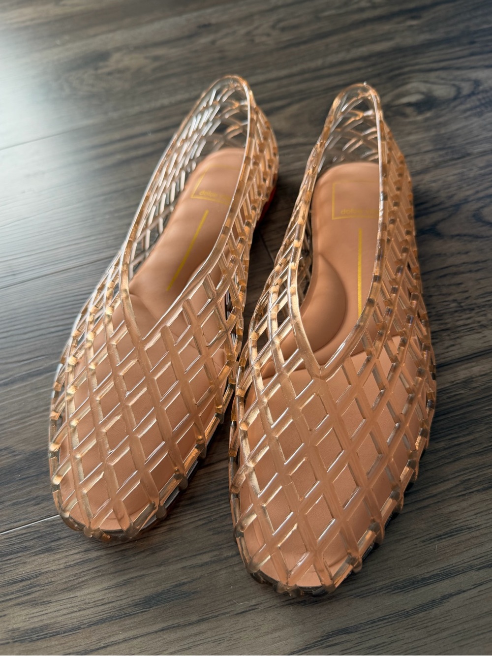 Women’s Transparent Mocha Jelly Flats